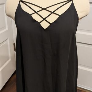 Express Black Crisscross Blouse